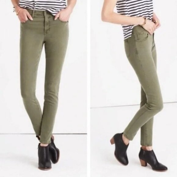 Madewell Denim - Madewell High Riser Skinny Green Size 28 Tall Jean Pants
